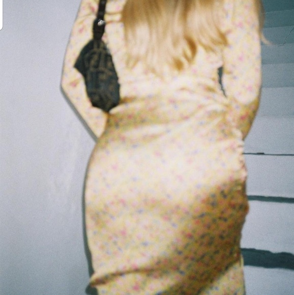 STEFANIA VAIDANI FLORAL MIDI DRESS YELLOW - Picture 7 of 8